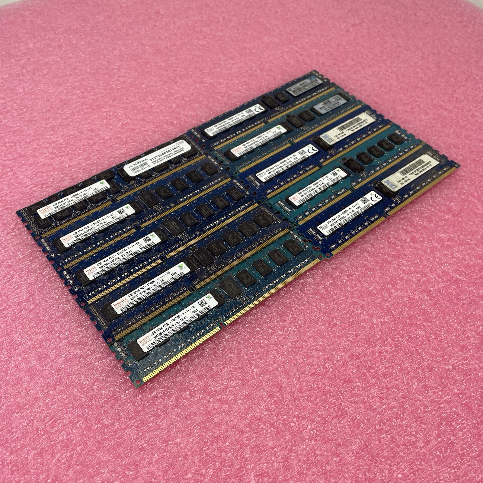 Assorted Hynix 4GB DDR3-1333 ECC RDIMM Server RAM Mixed P/N Lot of 10 Untested