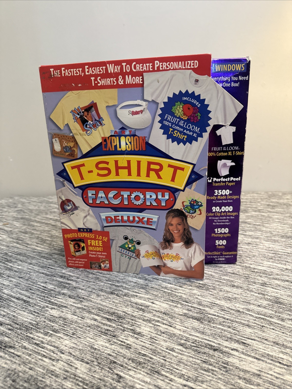2000 Vtg Art Explosion T-Shirt Factory Deluxe 2 CD-ROM Set New Open Box