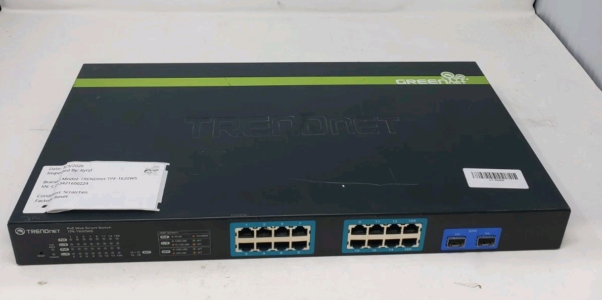 TrendNet TPE-1620WS/A 20-Port Gigabit Web Smart Network Switch