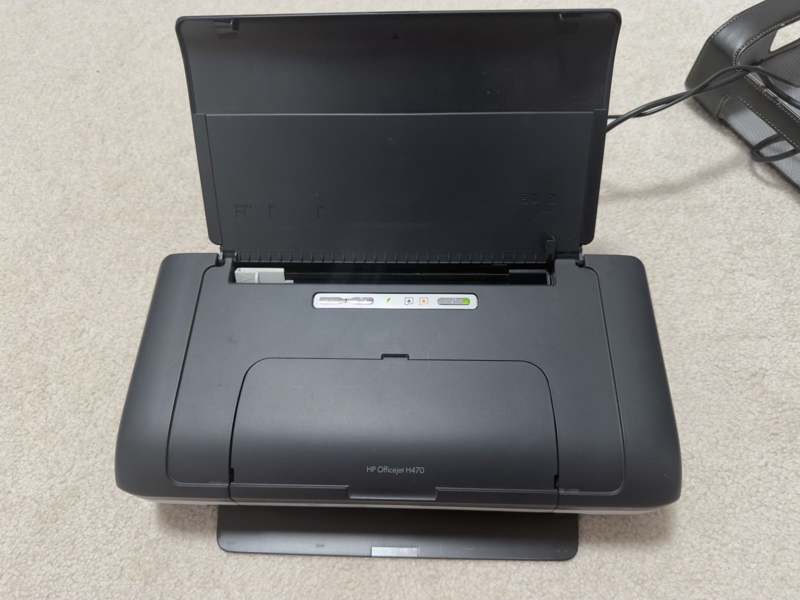 HP Officejet H470 Portable Mobile Inkjet Printer Powers On No Power Adapter