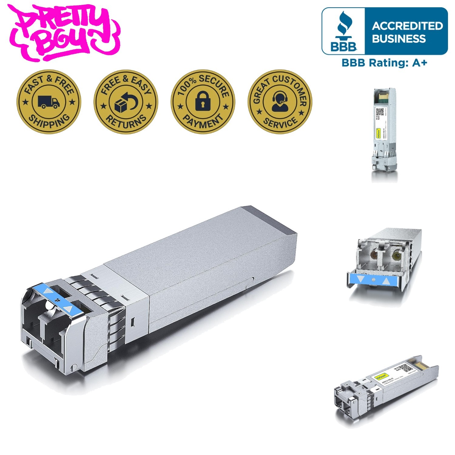 Reliable 10GBase-LR Transceiver - 10G Data Rate, 10km , Compatible Devices