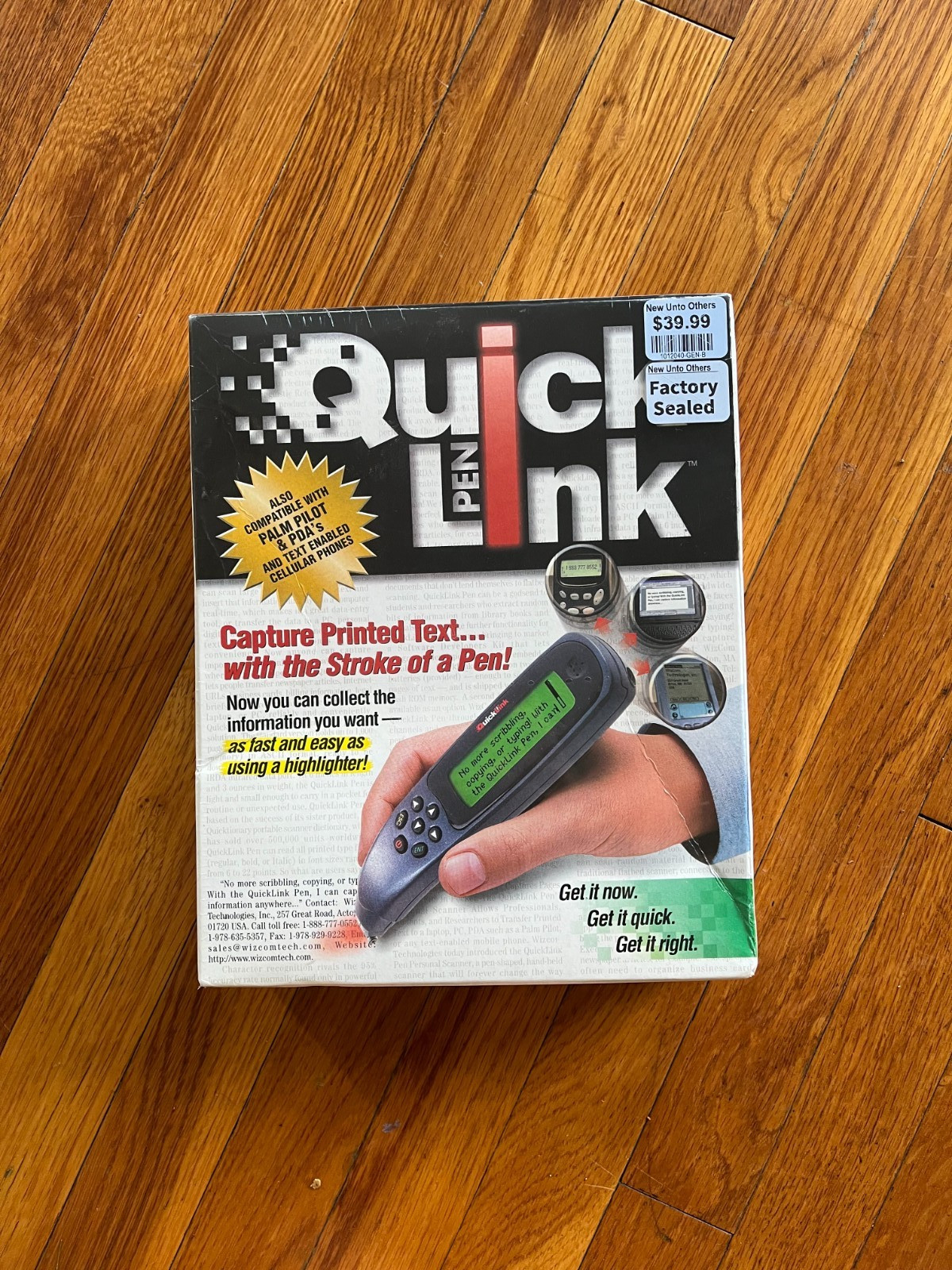 WizCom Quick Link Pen Handheld Scanner Super Pen 1999 Version New Old Stock