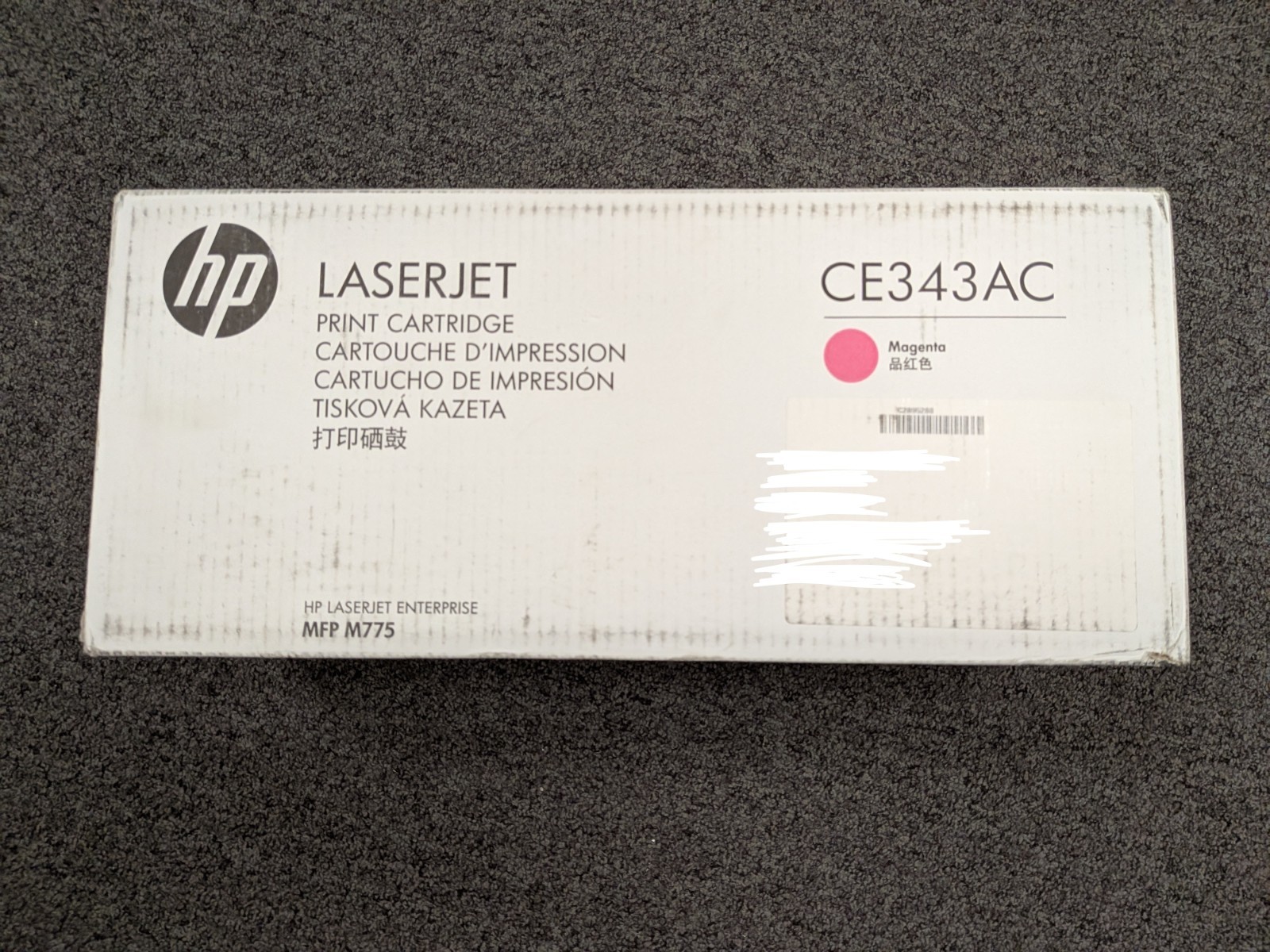 New/sealed Genuine HP CE343AC Magenta Toner Cartridge 