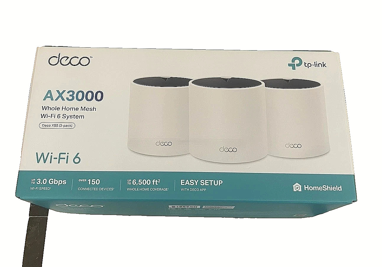 TP-Link Deco X55 AX3000 Mesh Wi-Fi 6 System 3-Pack New Open Box