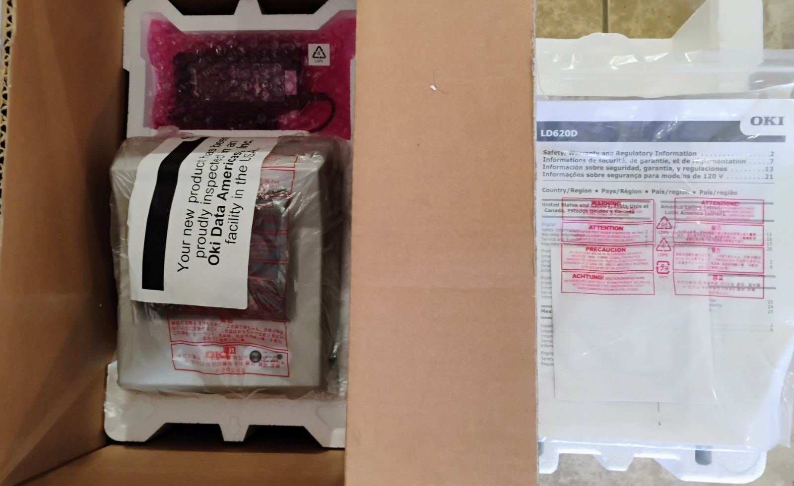 New Open Box Oki LD620D Compact Direct Thermal Receipt and Barcode Printer