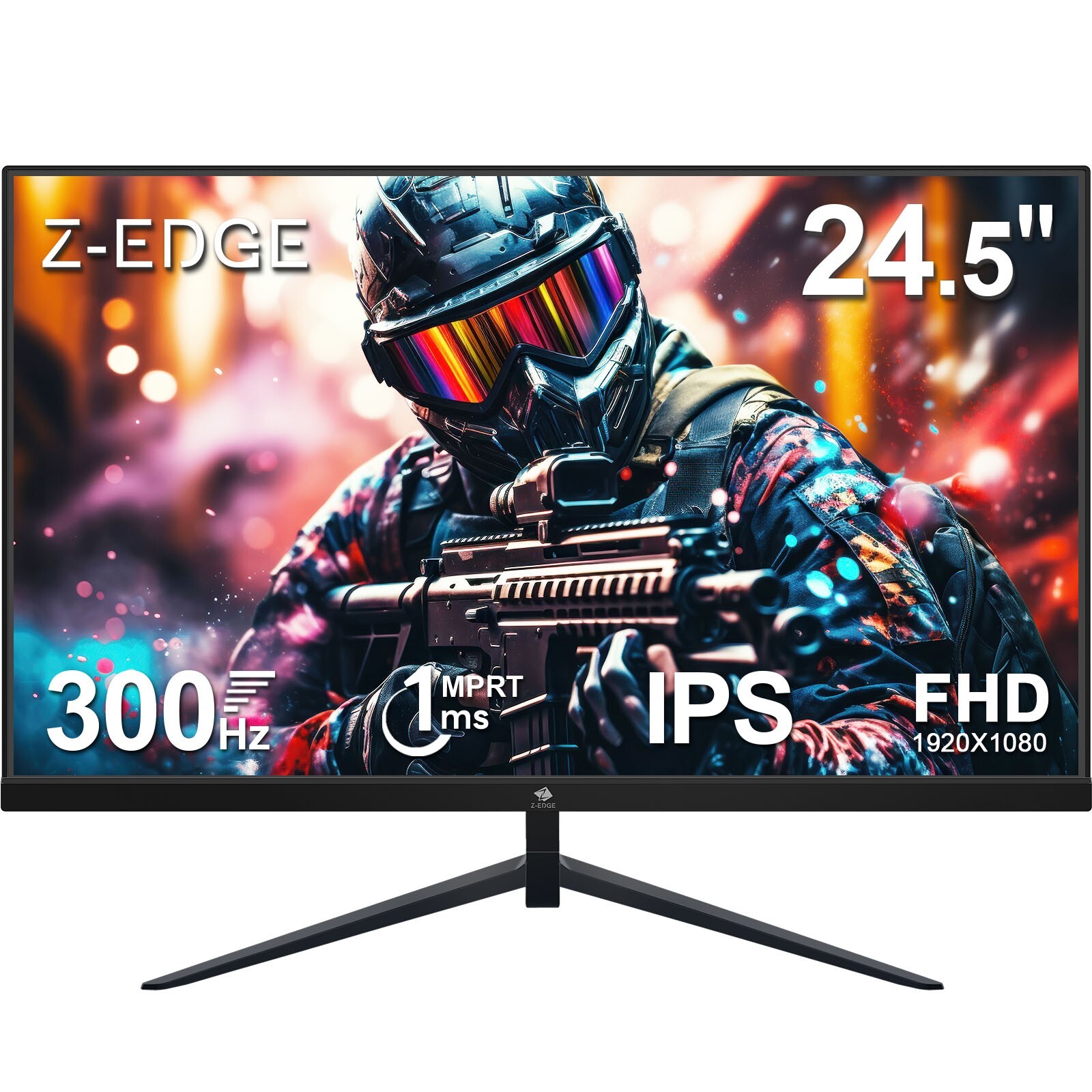 Z-EDGE 24.5" 1080P Full HD 300Hz (DP 1.4) 240Hz (HDMI2.0) 1ms IPS Gaming Monitor