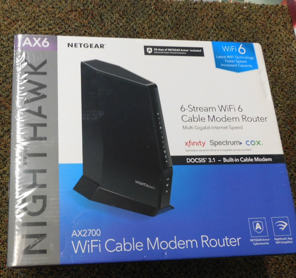 New NETGEAR Nighthawk AX6 WiFi 6 CAX30 Wifi Cable Modem Router