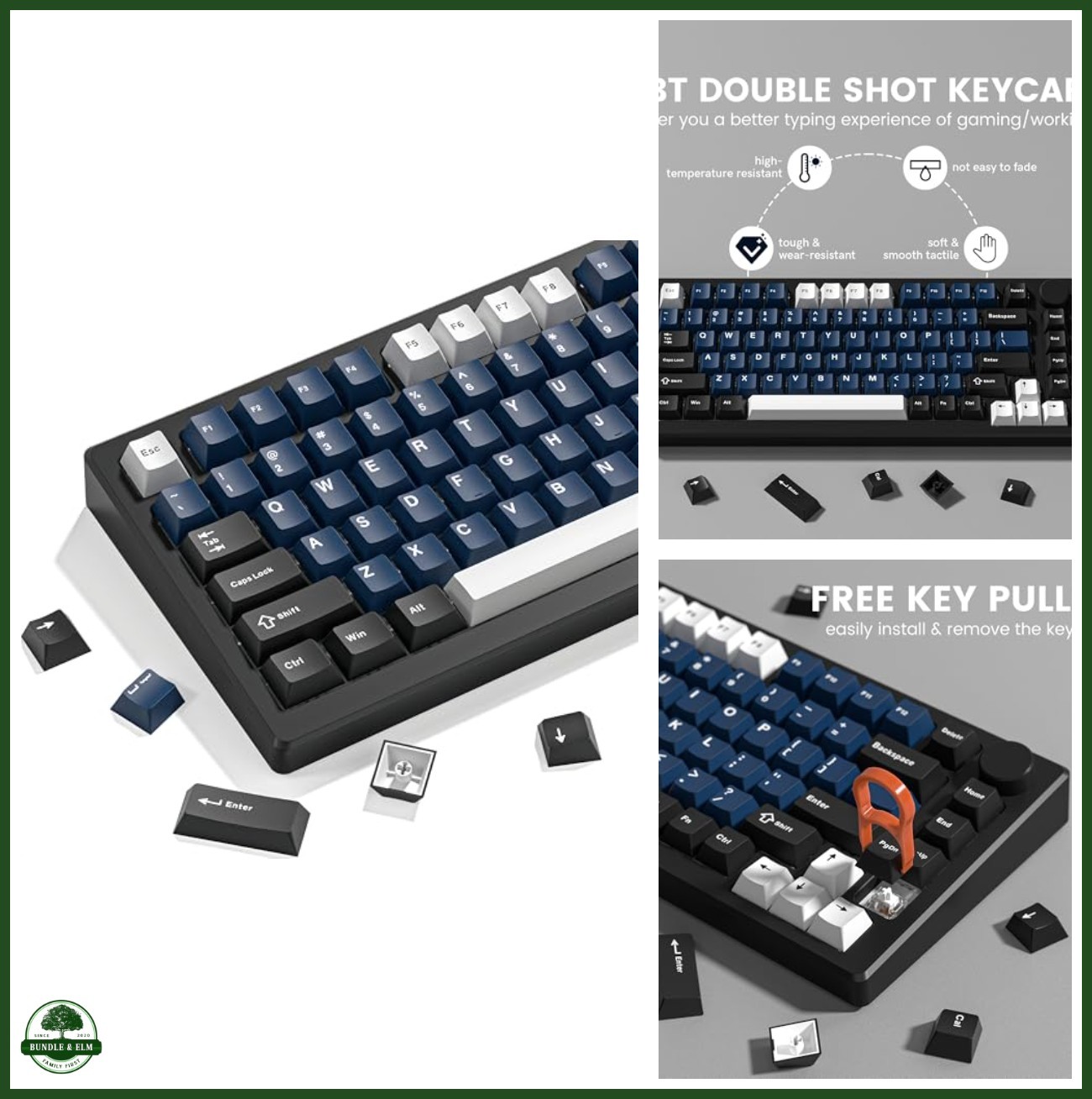 dagaladoo Double Shot PBT keycaps Set, Cherry Profile Keyboard Keycaps