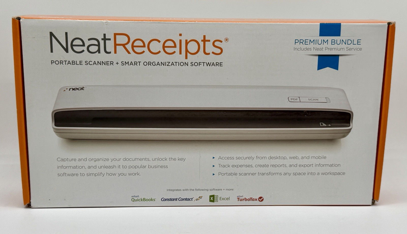Neat Receipts Mobile Scanner & Digital Filing System~ New/Open Box