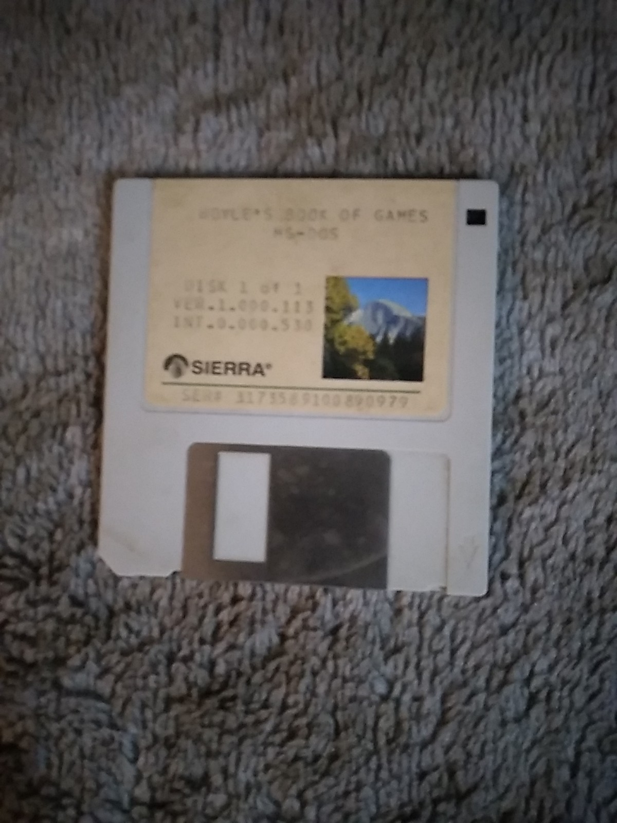 Sierra Hoyle’s Book of Games disk for MS-DOS Original Grey Version 1989
