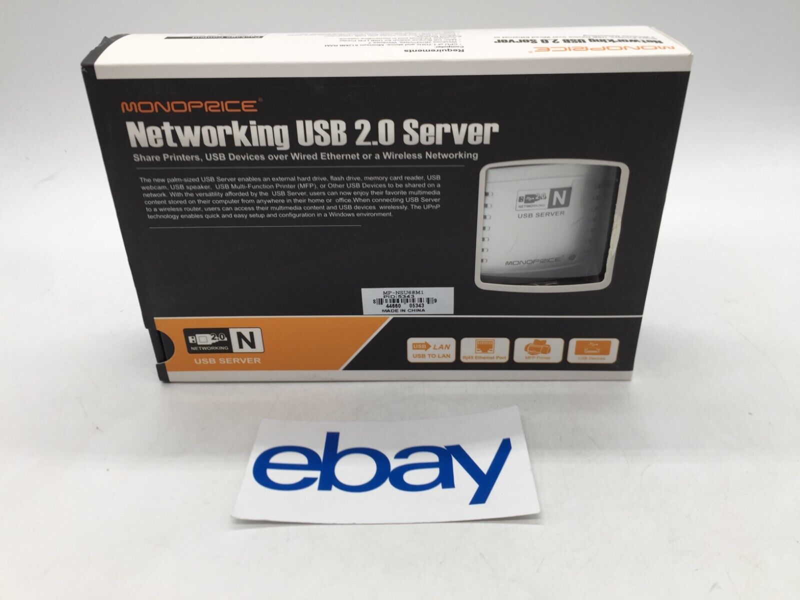 New Monoprice Networking USB 2.0 Server MS-NU68M1 FREE S/H