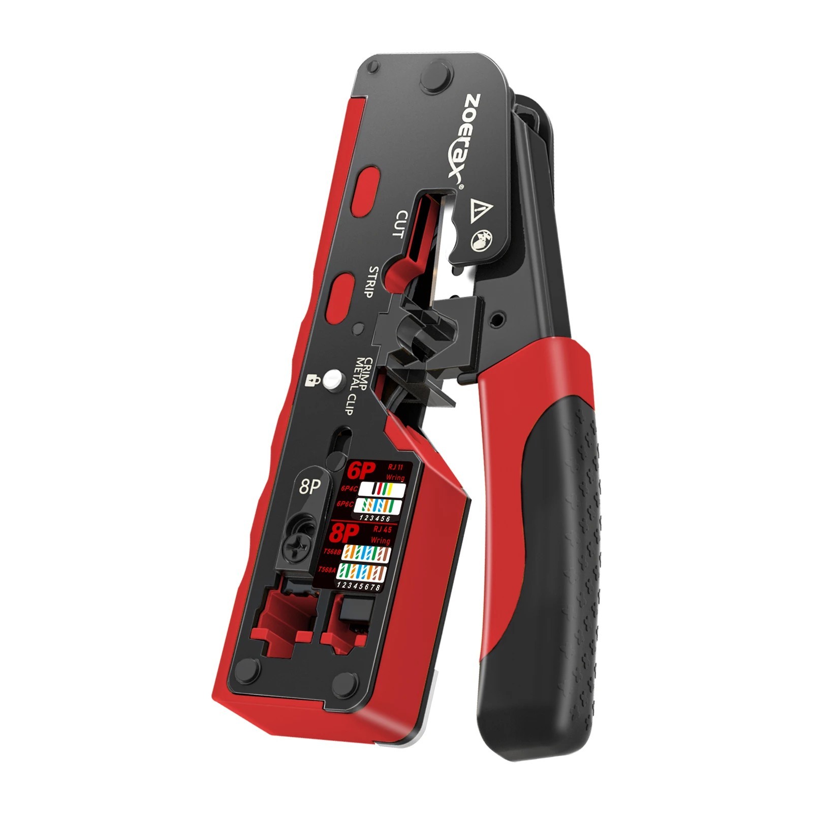 ZoeRax Cat7 RJ45 Crimp Tool compatible for Cat7/6a/6/5e Ethernet Cable crimper