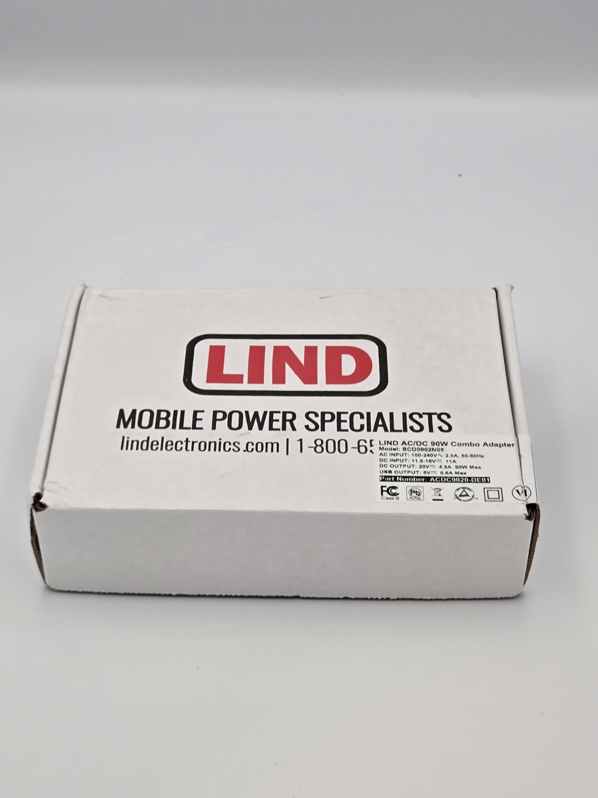 LIND ACDC9020-DE01 90W AC/Auto/Air Combo Power Adapter for Dell - New