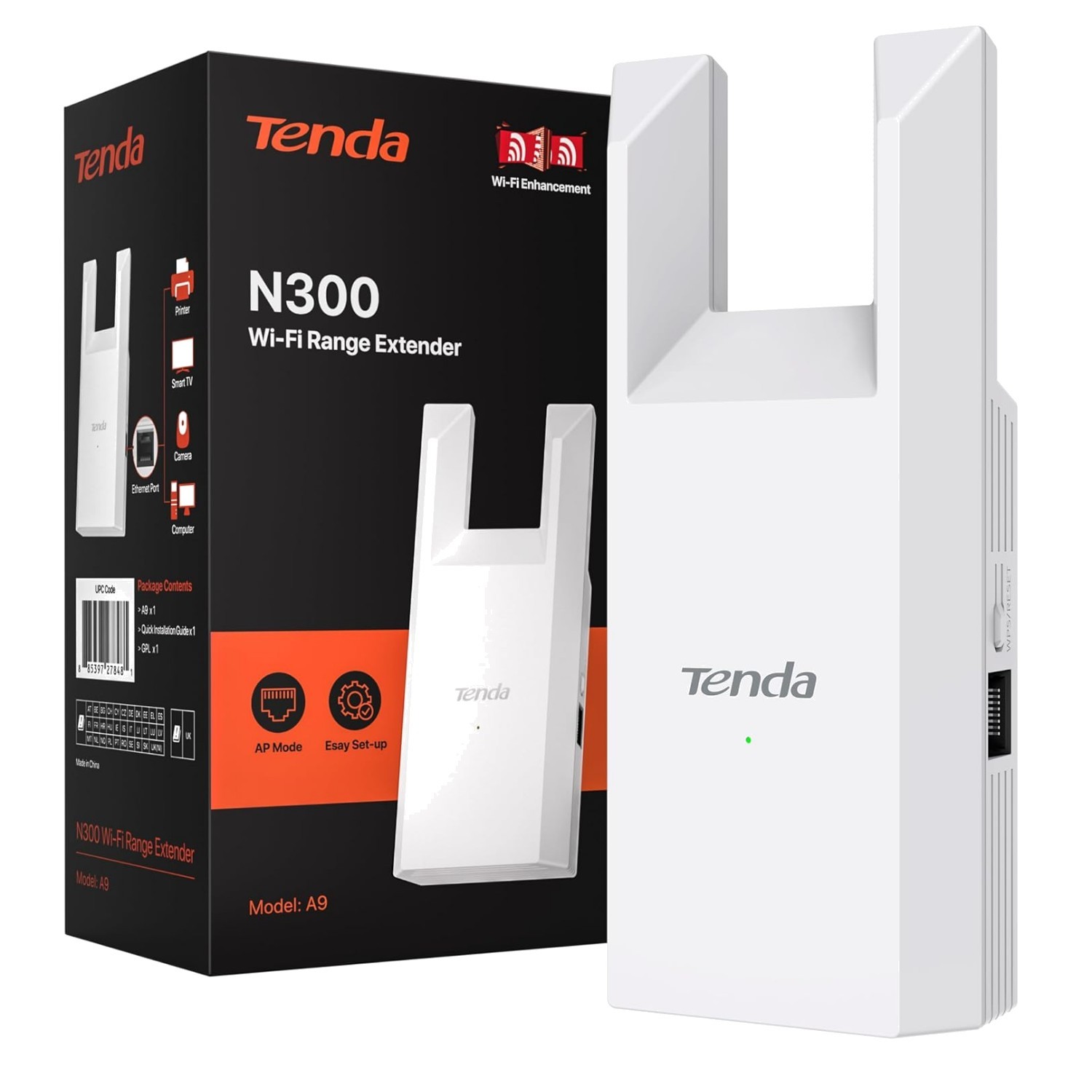 Reliable N300 WiFi Extender - Up to 300 Mbps, Repeater & AP Modes Available