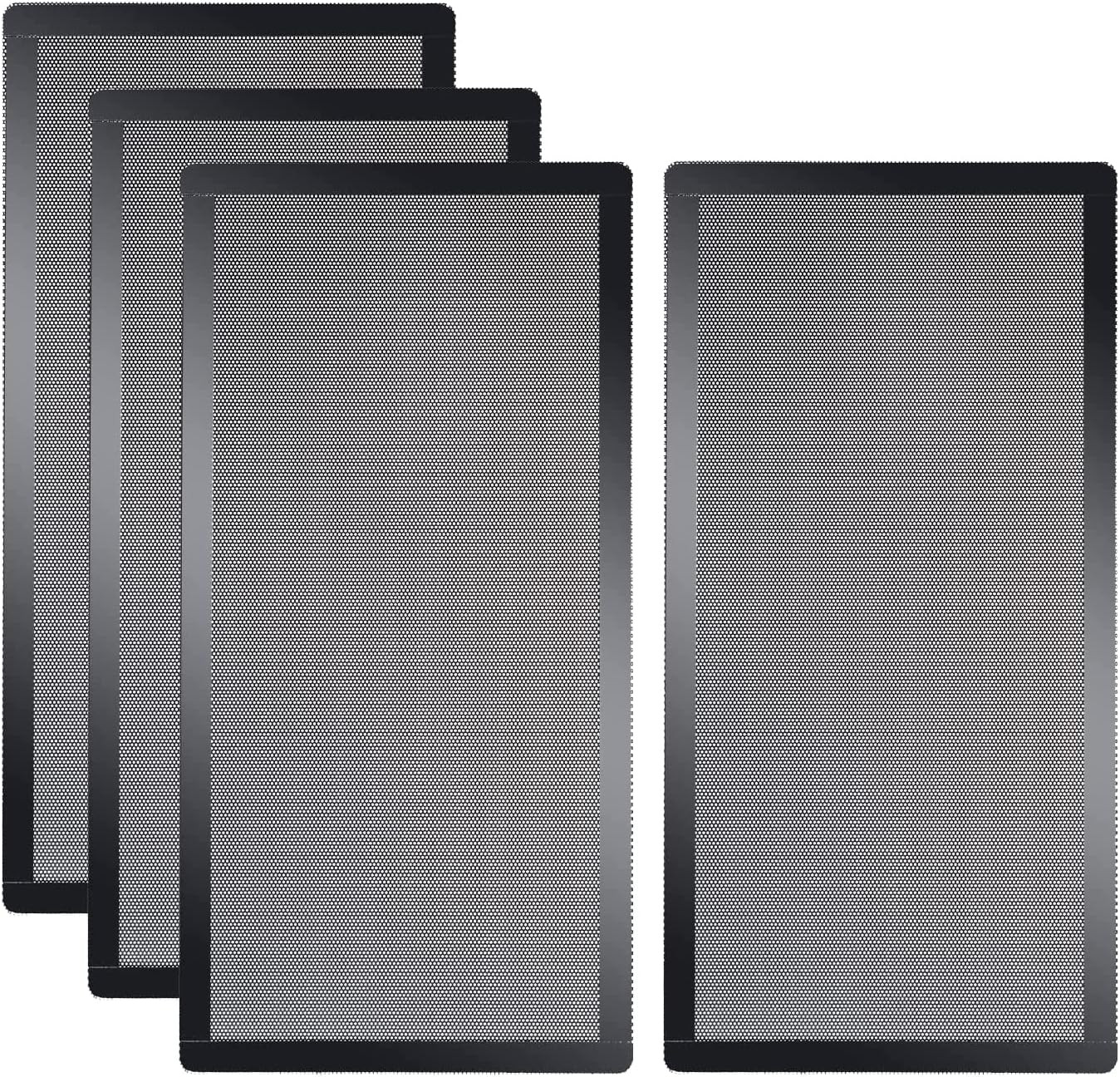 [4 Pack] 280X140Mm PC Case Dust Mesh Filter, Magnetic Frame Computer Fan Dust PC