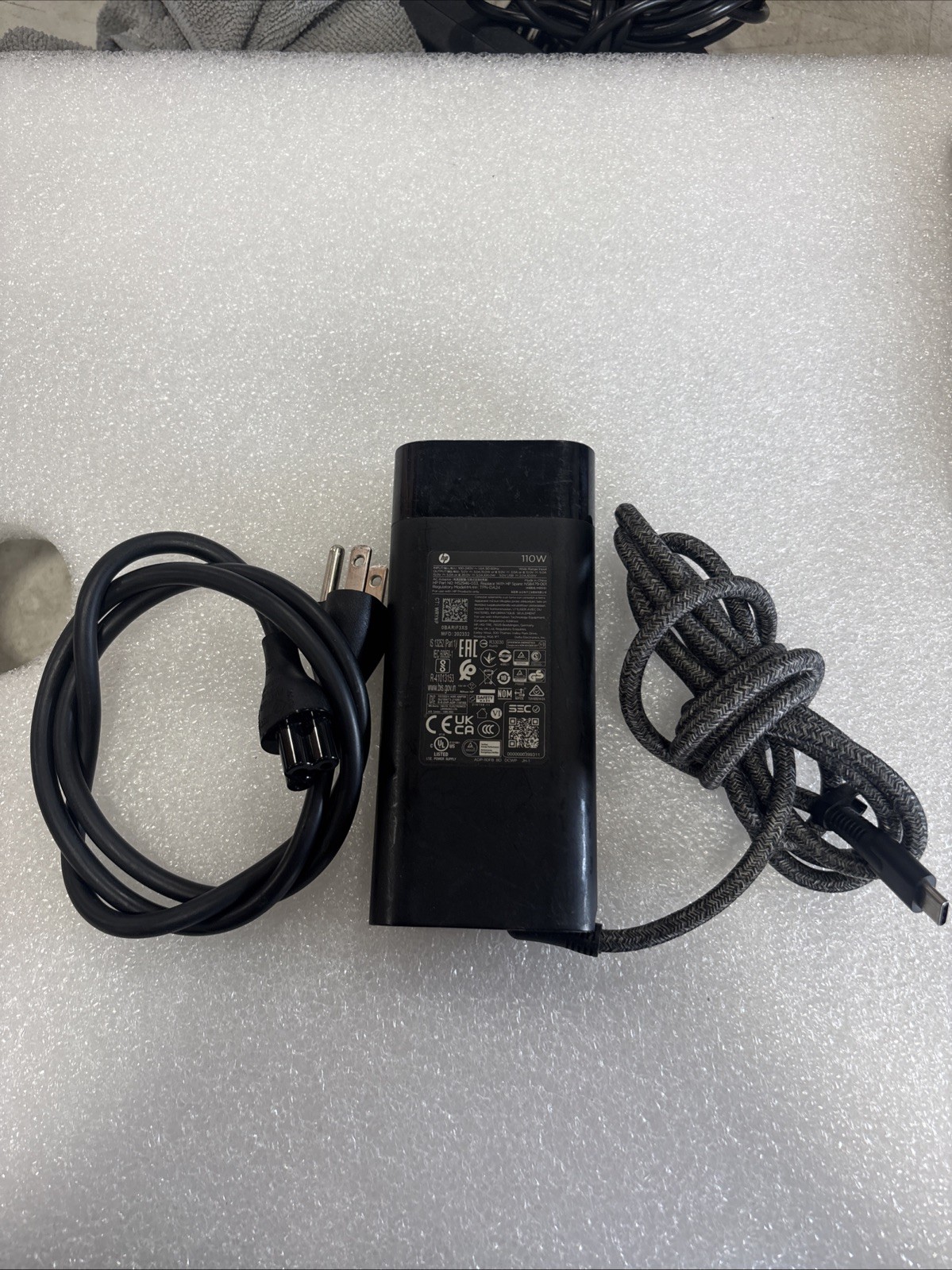 HP 110W Type-C USB-C Power Adapter Charger Braided Cable TPN-CA24 TPN-DA24