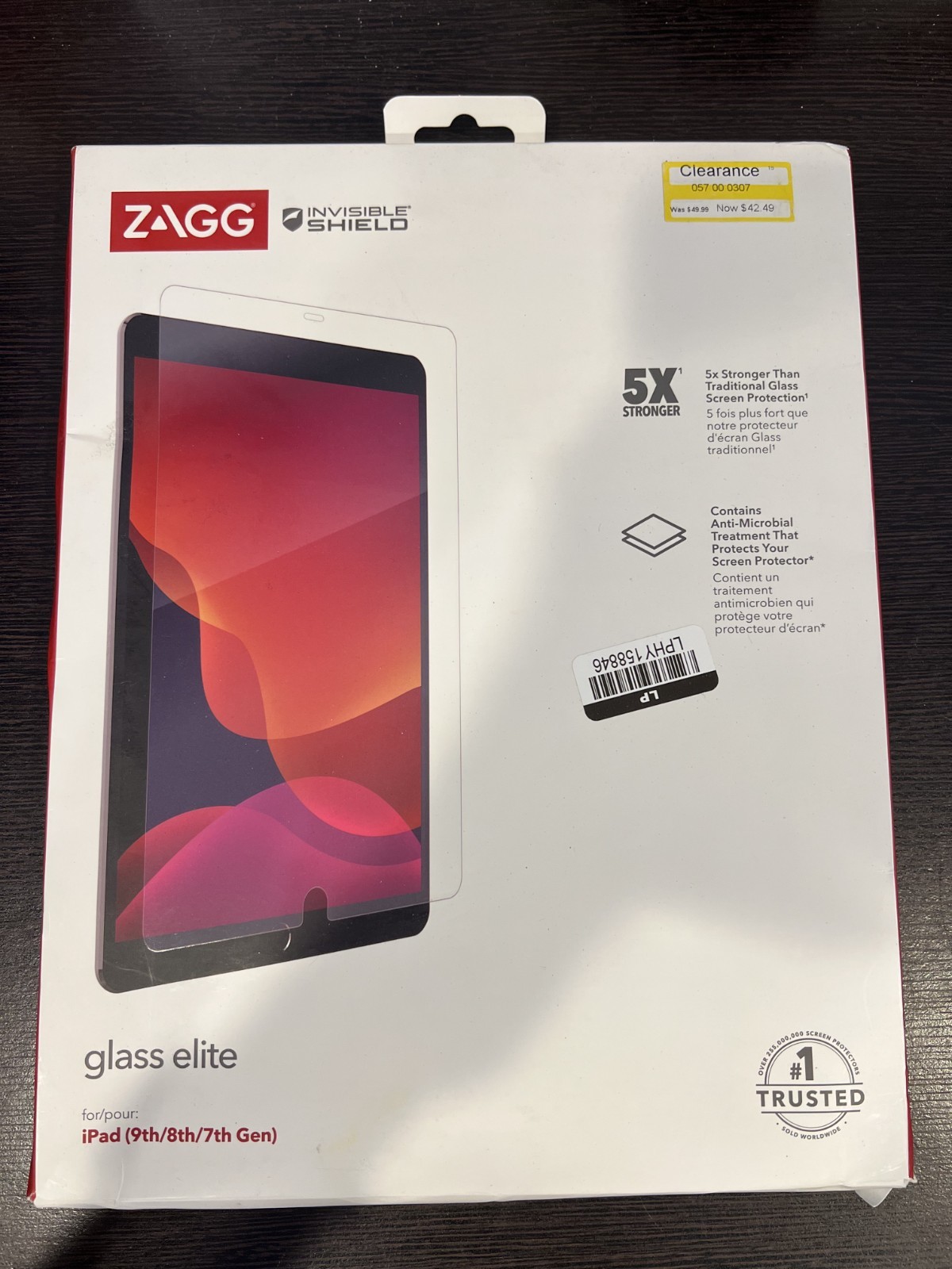ZAGG InvisibleShield Glass Elite Screen Protector for iPad 10.2 9th/8th/7th Gen