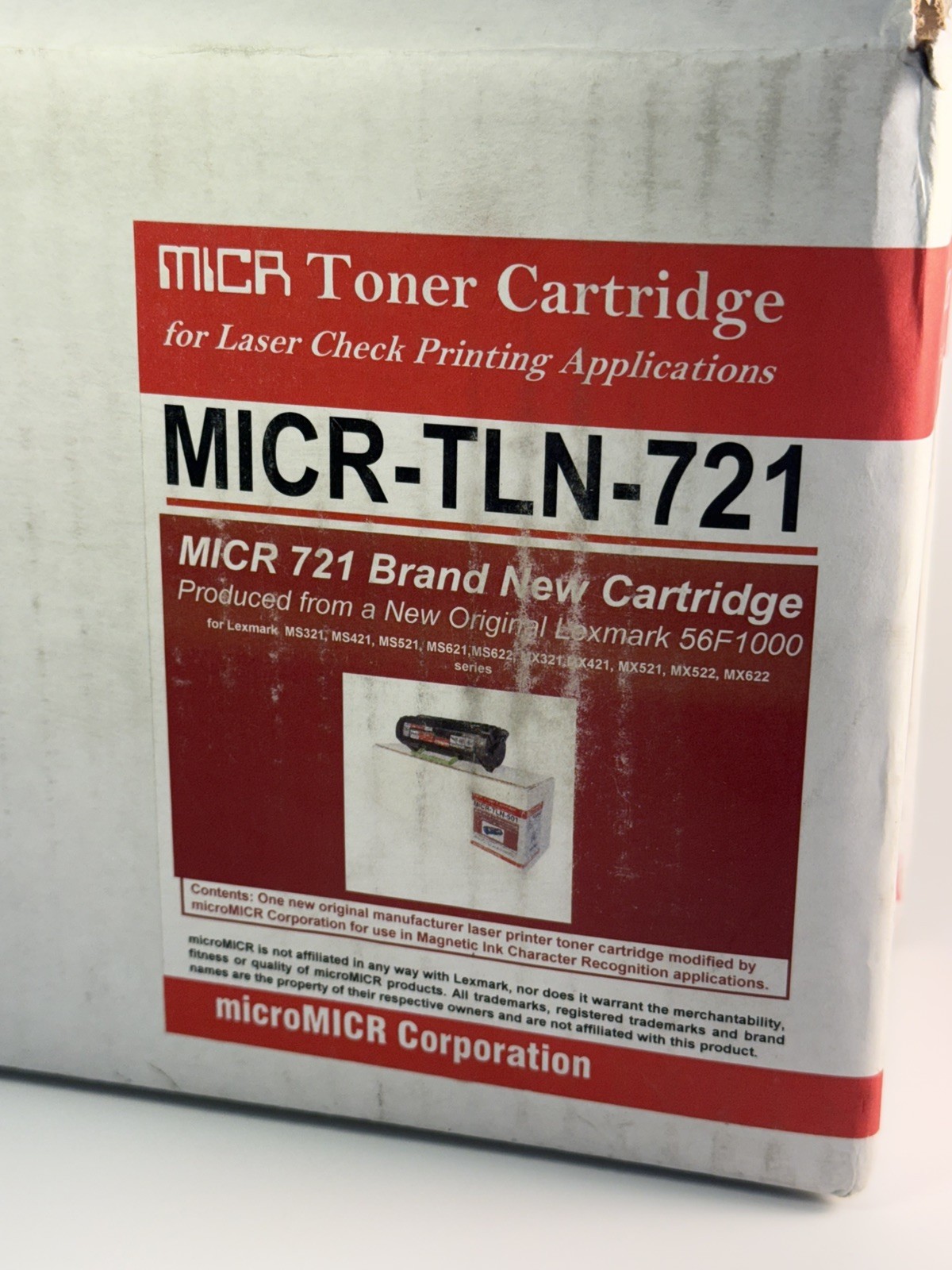 MicroMICR Brand New Micr 52D1000 Toner Cartridge Prod. from new OEM Lex 56F1000