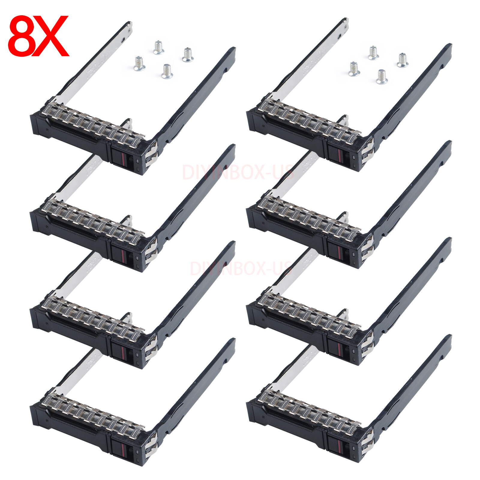 8-Pack For HPE 2.5" HDD Drive Tray Caddy DL365 DL385 325 G10 Gen10 Plus P22892