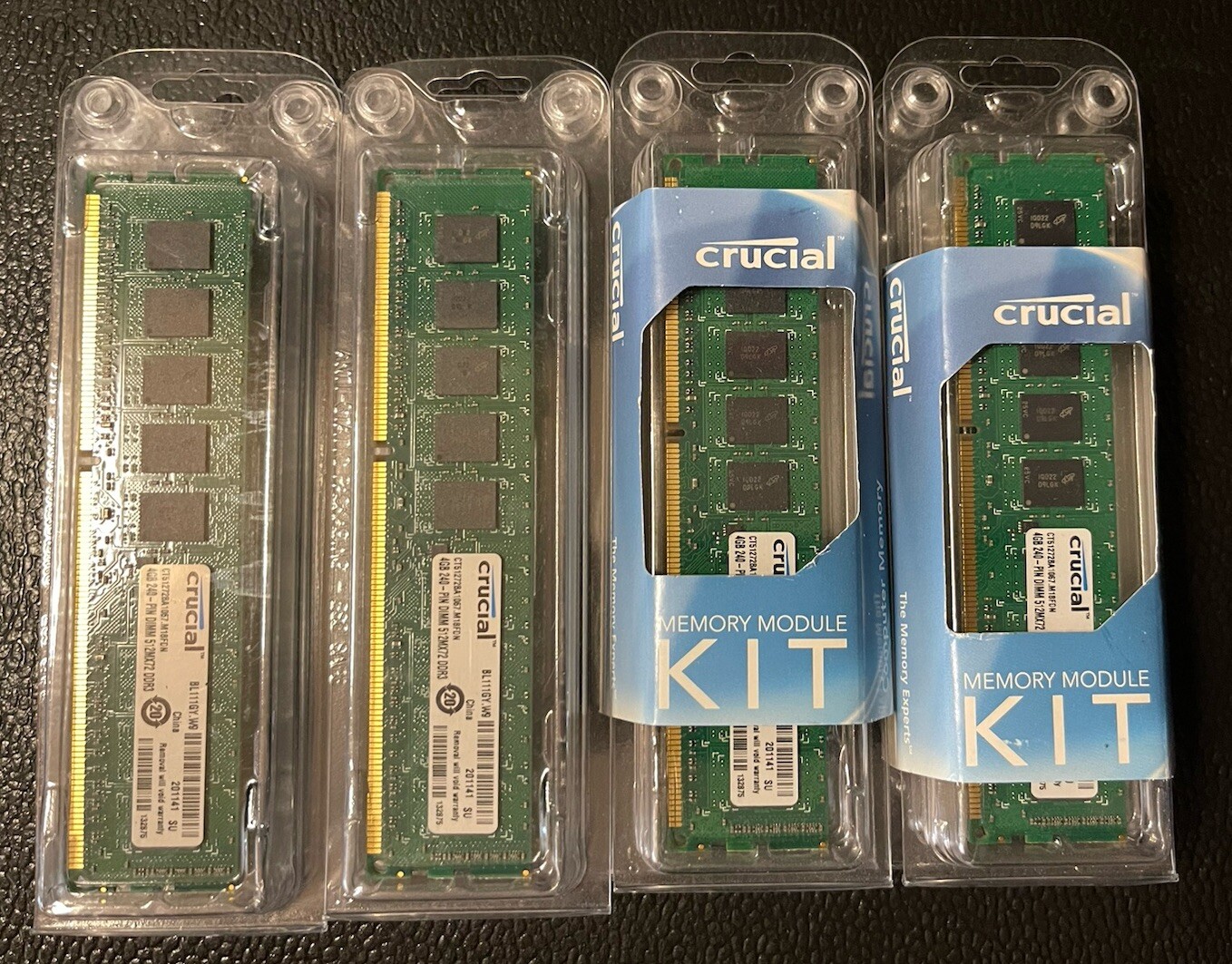 Lot Of 8 Crucial 4GB 240 pin DIMM 512MX72 DDR3 RAM 1033 mHz CT51272BA1067.M18FMD
