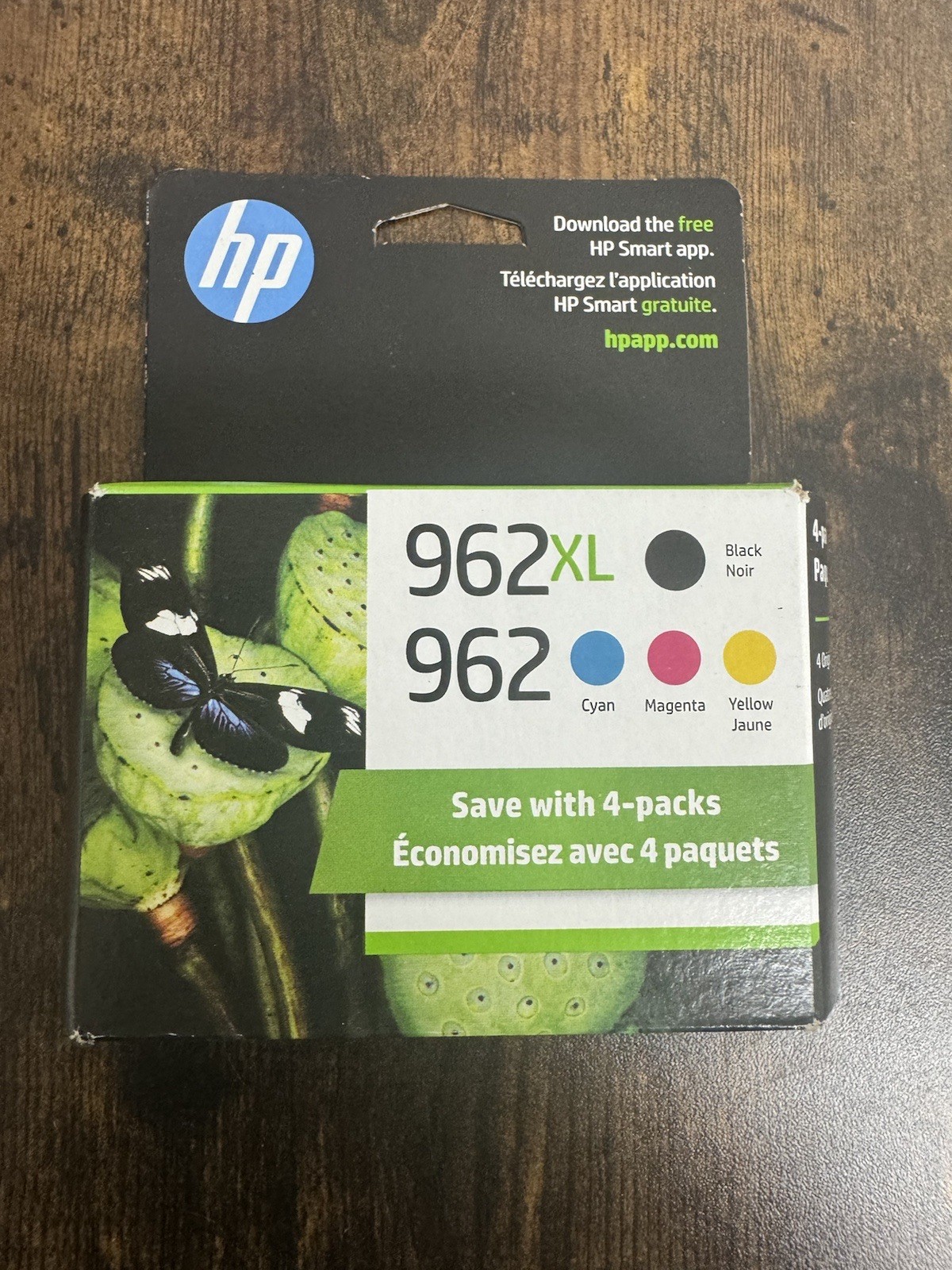 Genuine HP 962XL Black & 962 Cyan Magenta Yellow Ink 4 Pack Exp 2027