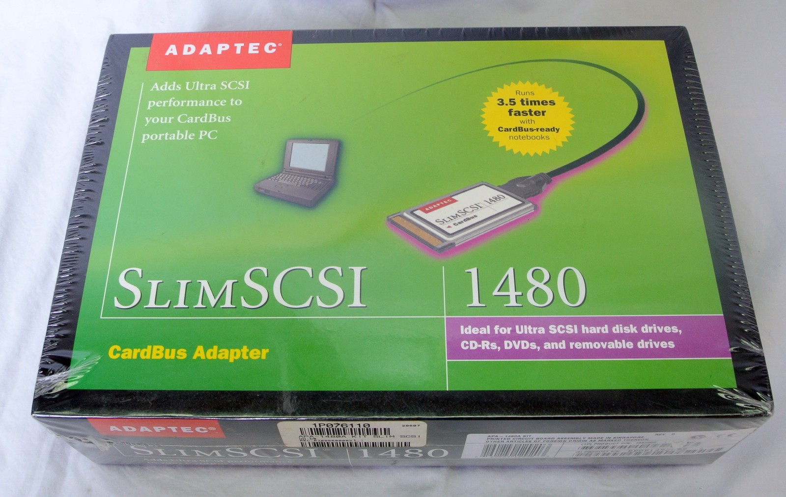 Adaptec APA-1480A CardBus Slim Ultra SCSI Card Vintage New In Box