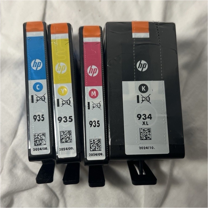 HP Genuine/Original 934XL Black + 935 Cyan Yellow Magenta Inkjet Ink Cartridges