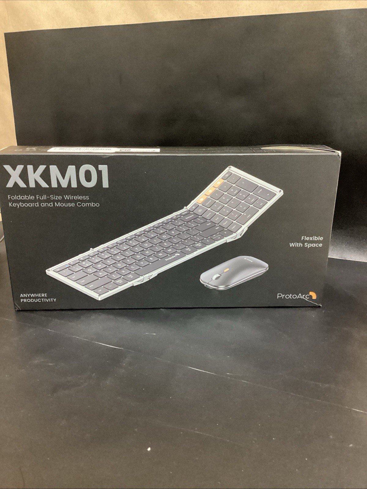 ProtoArc XKM01 Foldable Full-Size Wireless Keyboard & Mouse Combo Portable
