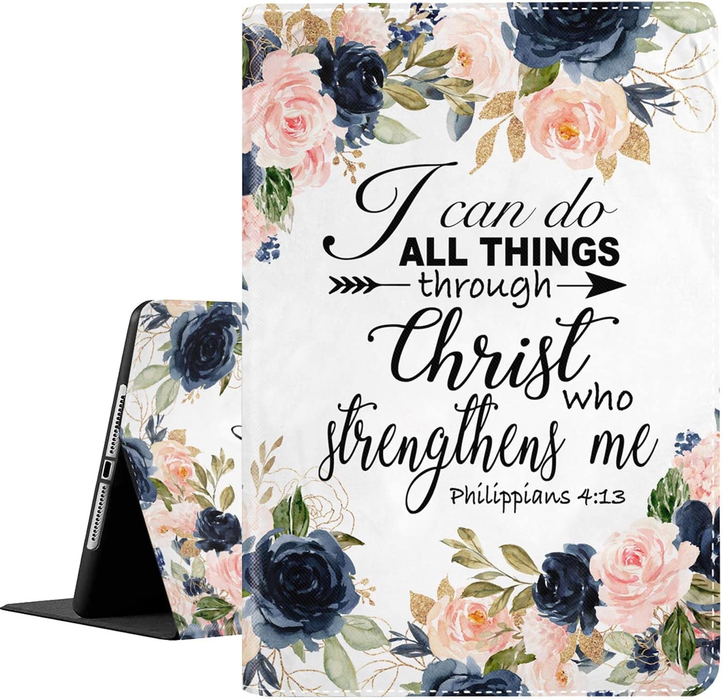 Floral Design Shockproof Case for iPad 9.7in 2018/2017, Multi-Angle Viewing