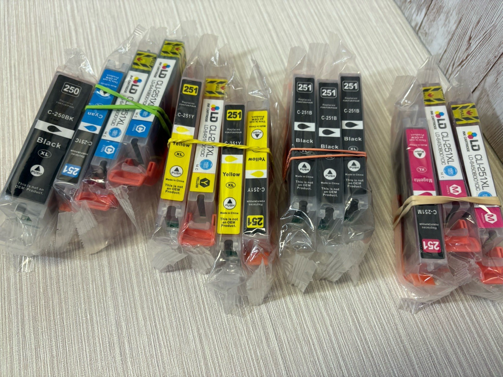 14 INK CARTRIDGES COMPATIBLE With CANON-NEW SEALED All Colors 