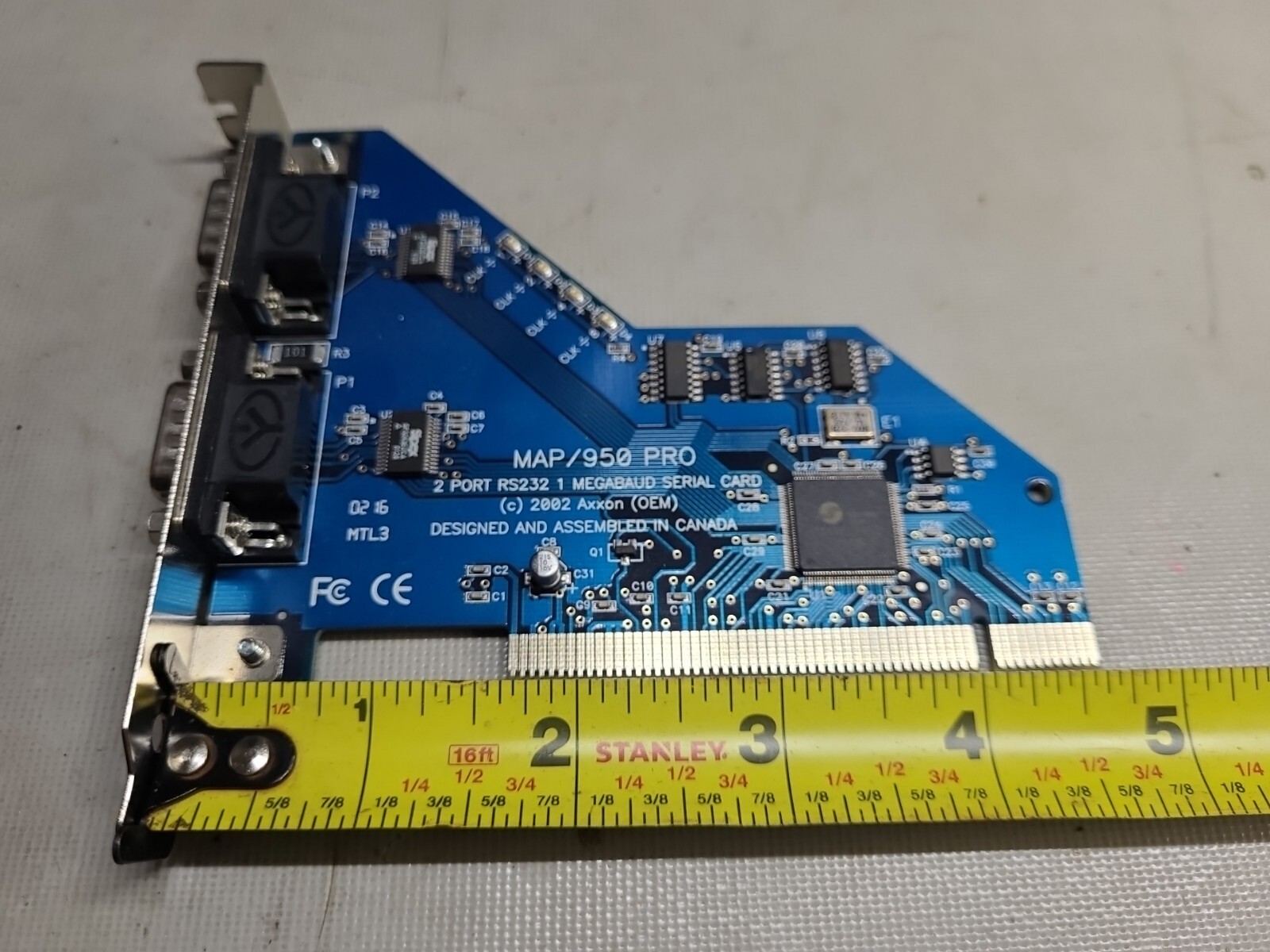 Axxon MAP / 950 PRO 2 Port RS232, 1 Megabuad Serial Card