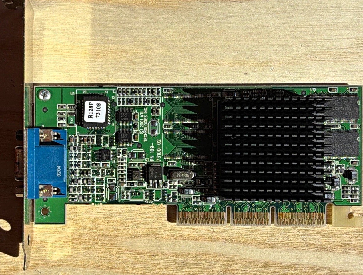 READ DETAILS-ATI Rage 128 PCI Graphics Card VGA Small Form Factor (SFF) Heatsink