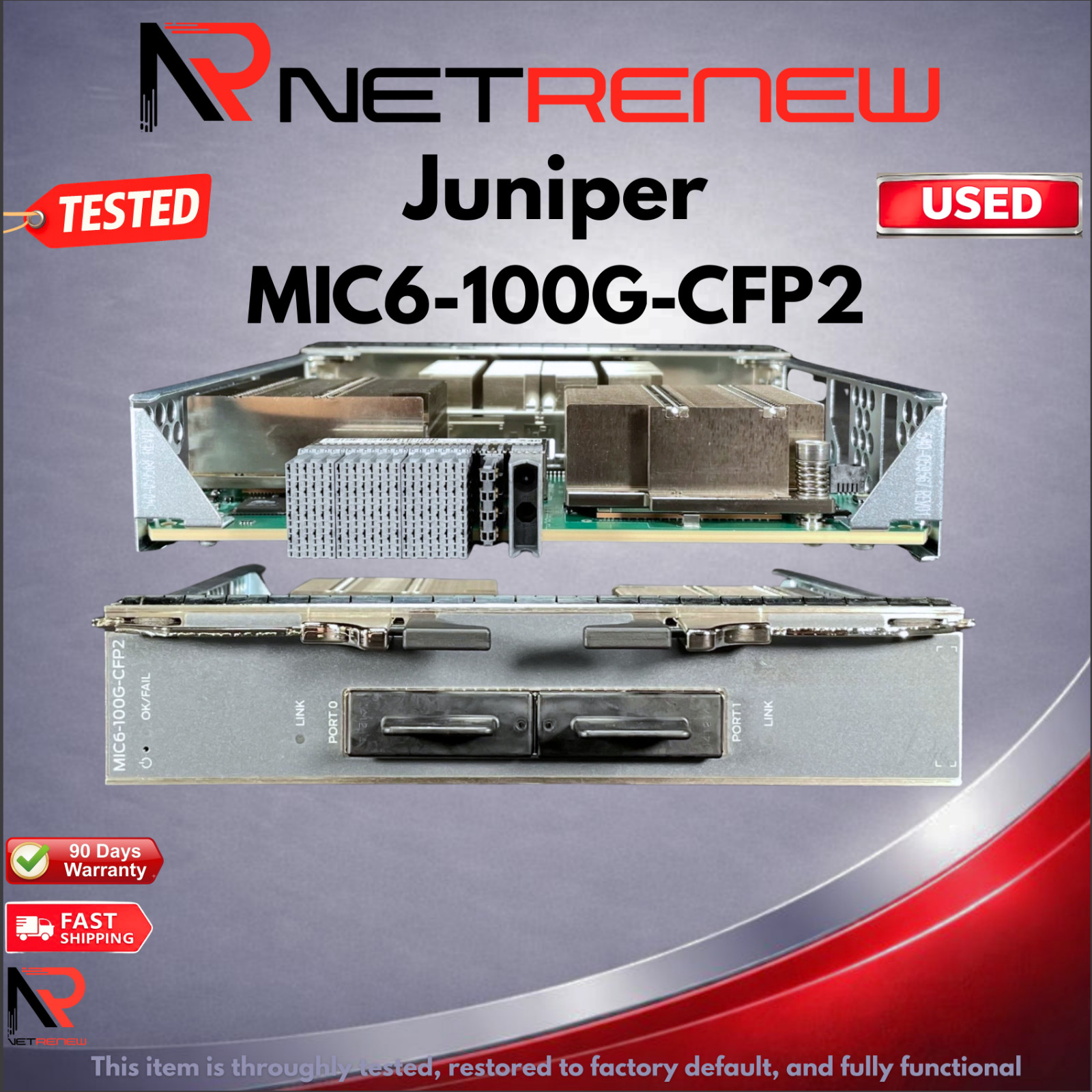 Juniper MIC6-100G-CFP2  OTN MIC MX Series 2x100G CFP2 Ethernet