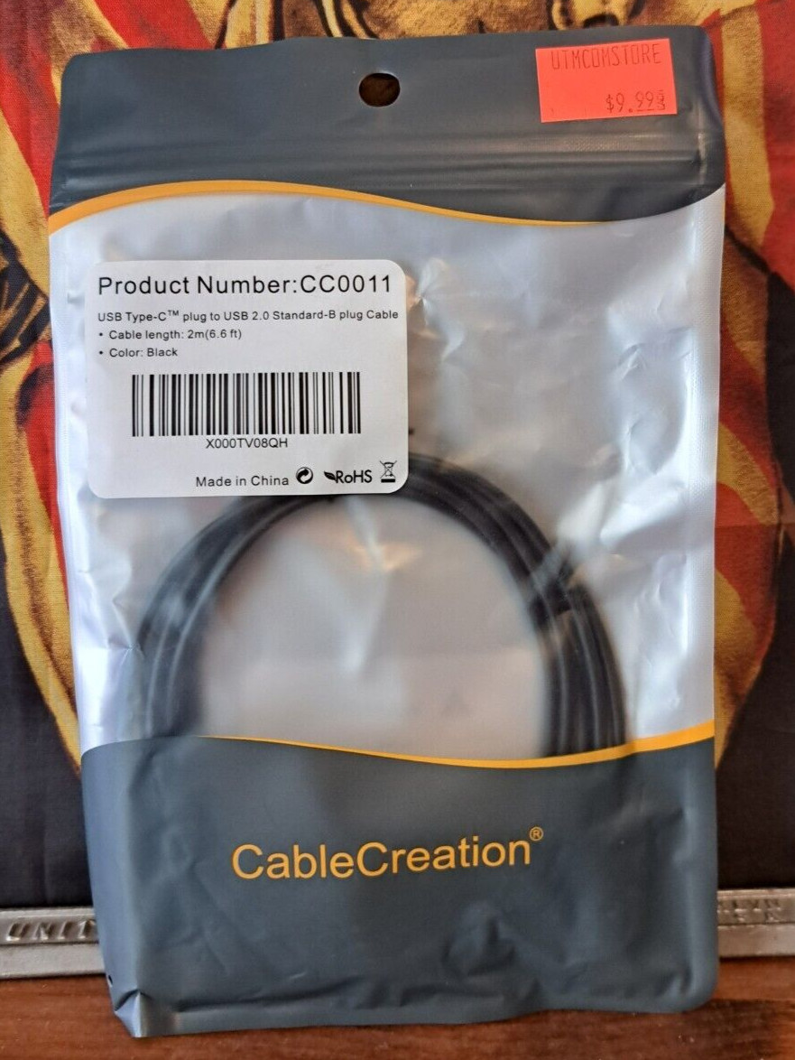 6' CableCreation USB-C to USB-B 2.0 Cable Epson HP Canon Brother Printer Scanner