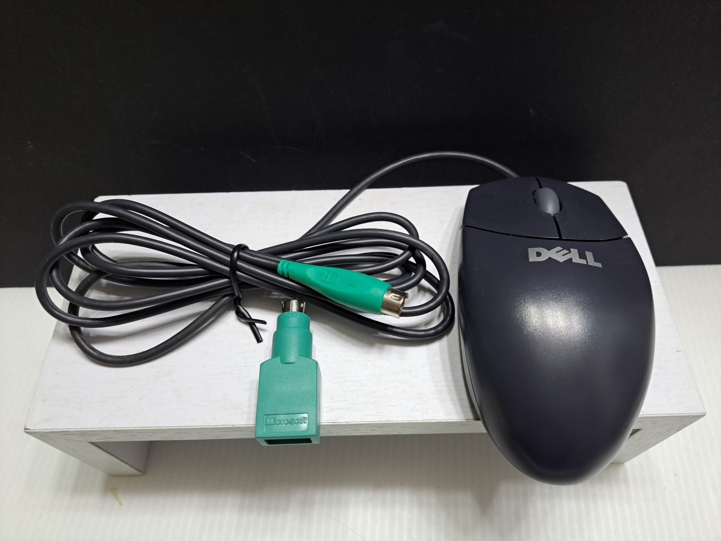Vintage Black Dell Logitech M-S69 Mechanical Wheel Mouse PS/2 
