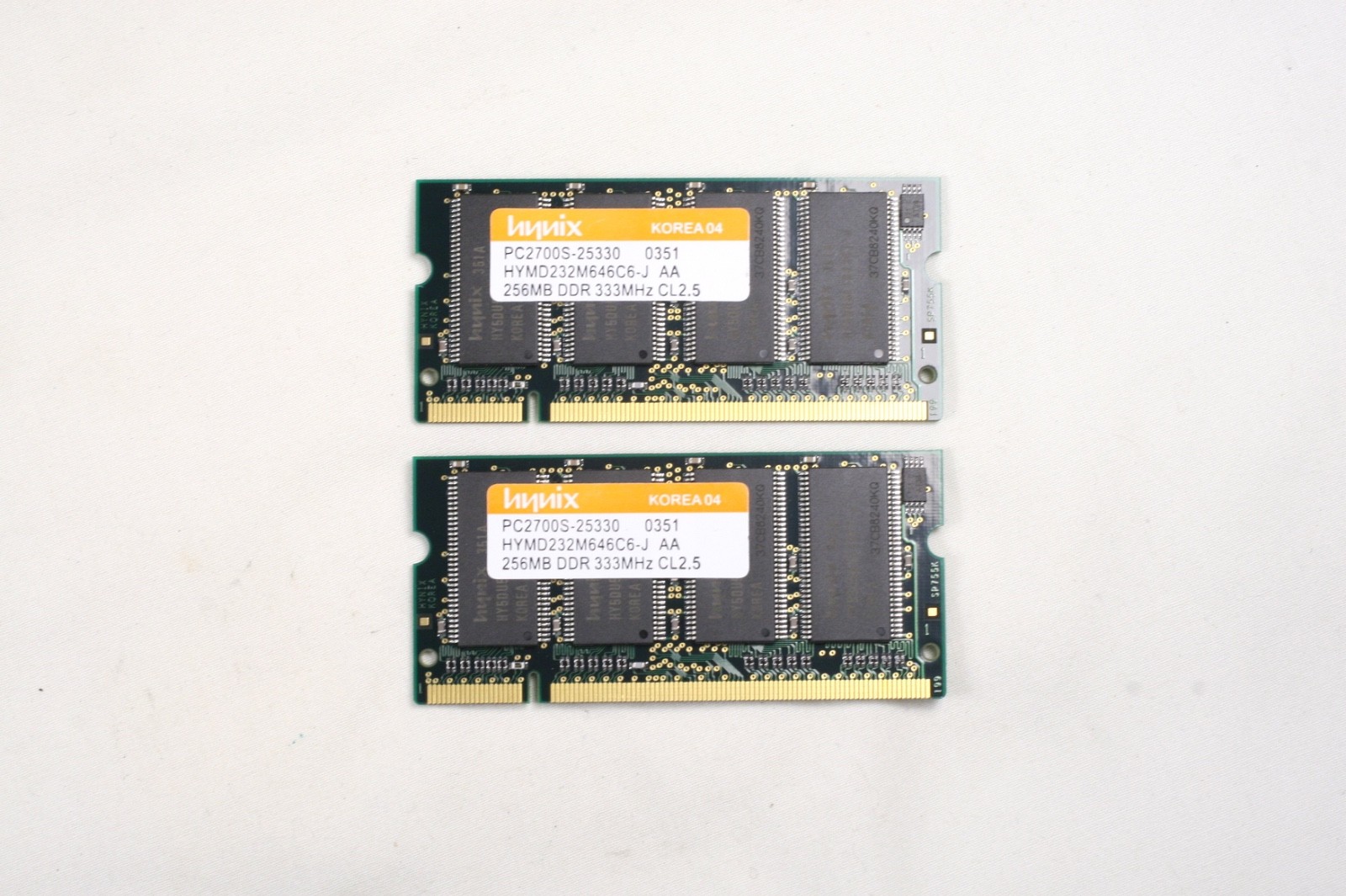 Hynix 512MB (2x256MB) PC-2700 DDR 333MHz CL2.5 RAM PC2700S-25330