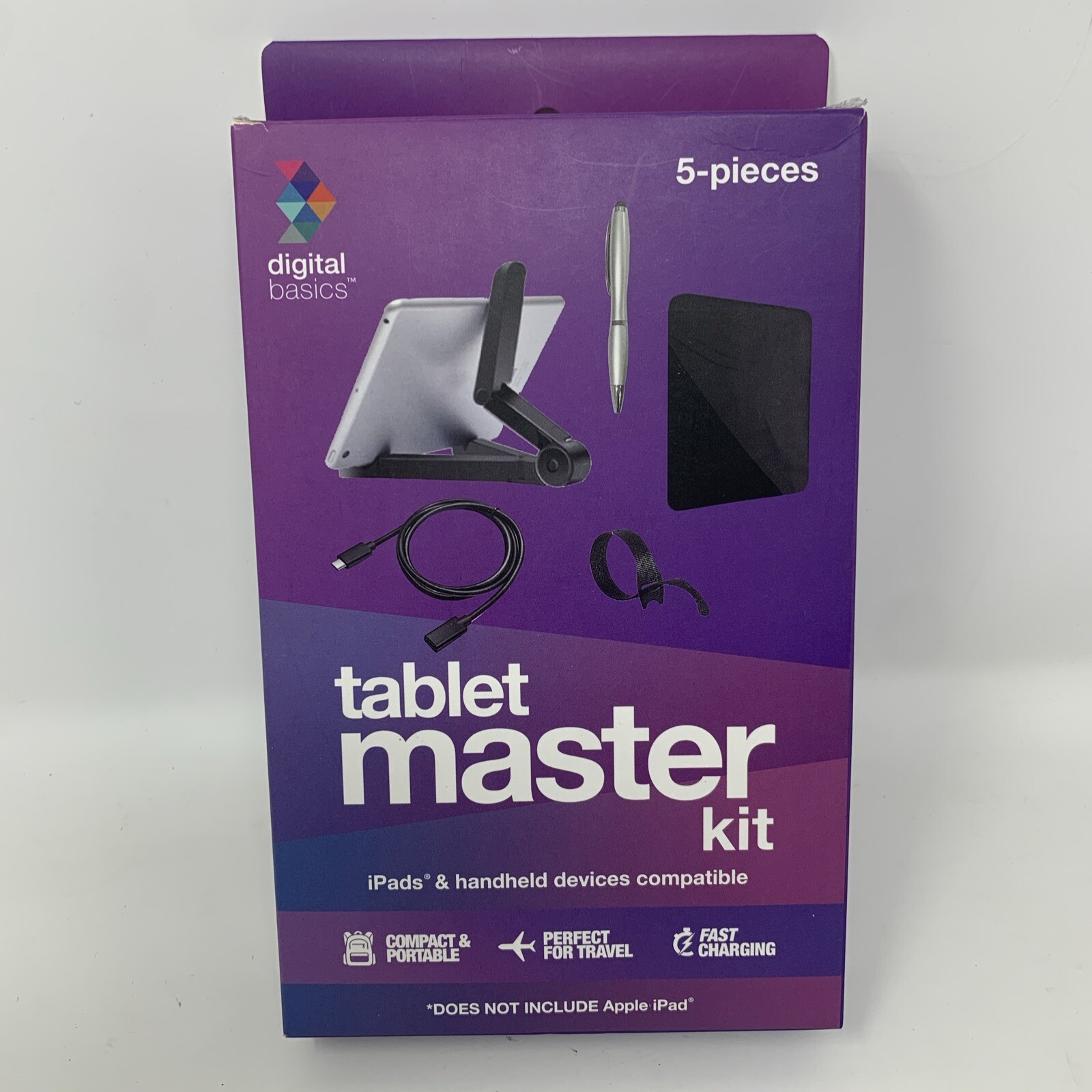Digital Basics 5pc Tablet Master Kit iPads & Handheld Devices Compatible Black