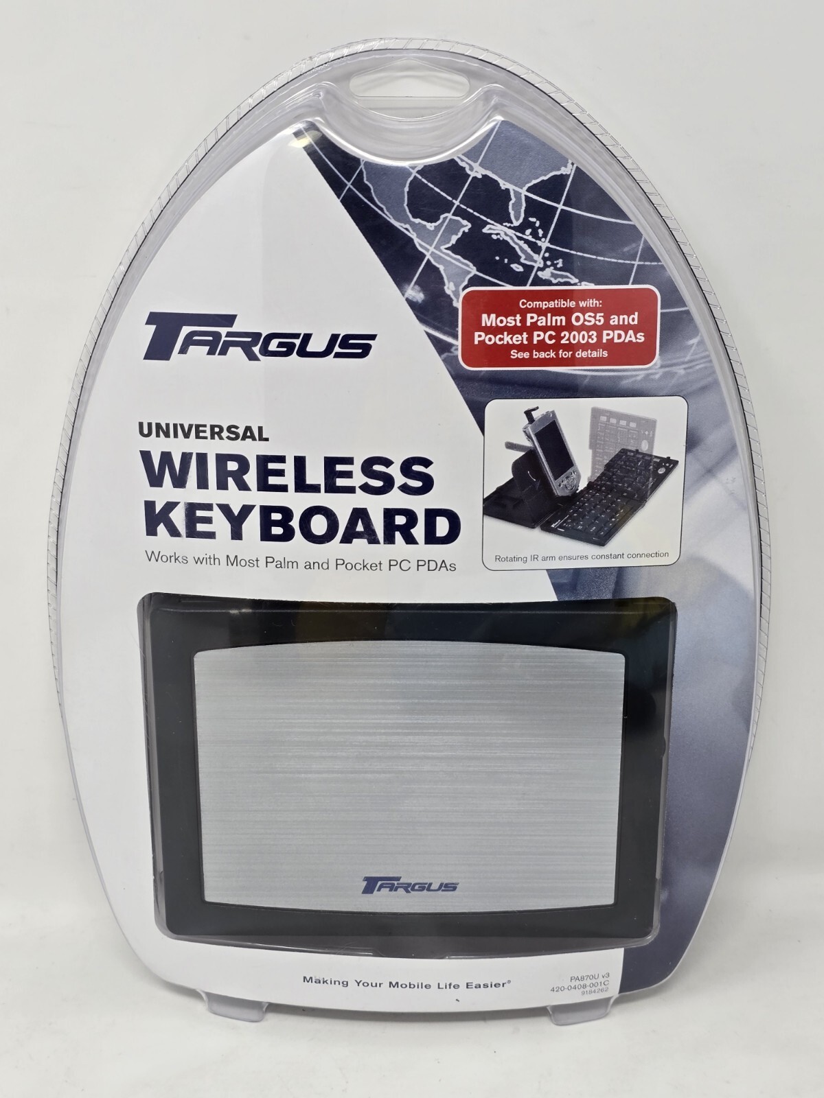 Targus PA870U v3 Universal Wireless Keyboard for Most Palm & Pocket PC PDAs, NEW