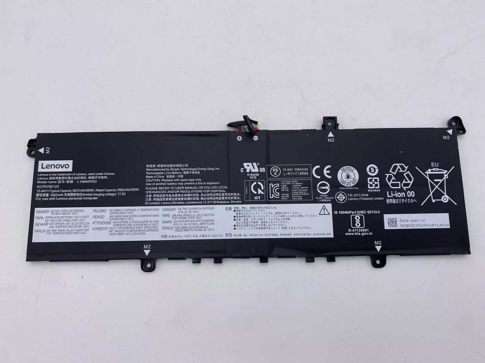 Genuine Battery L19C4PDD L19M4PDD For Lenovo ThinkBook 13S-ITL 13S 14S G2 ITL-20