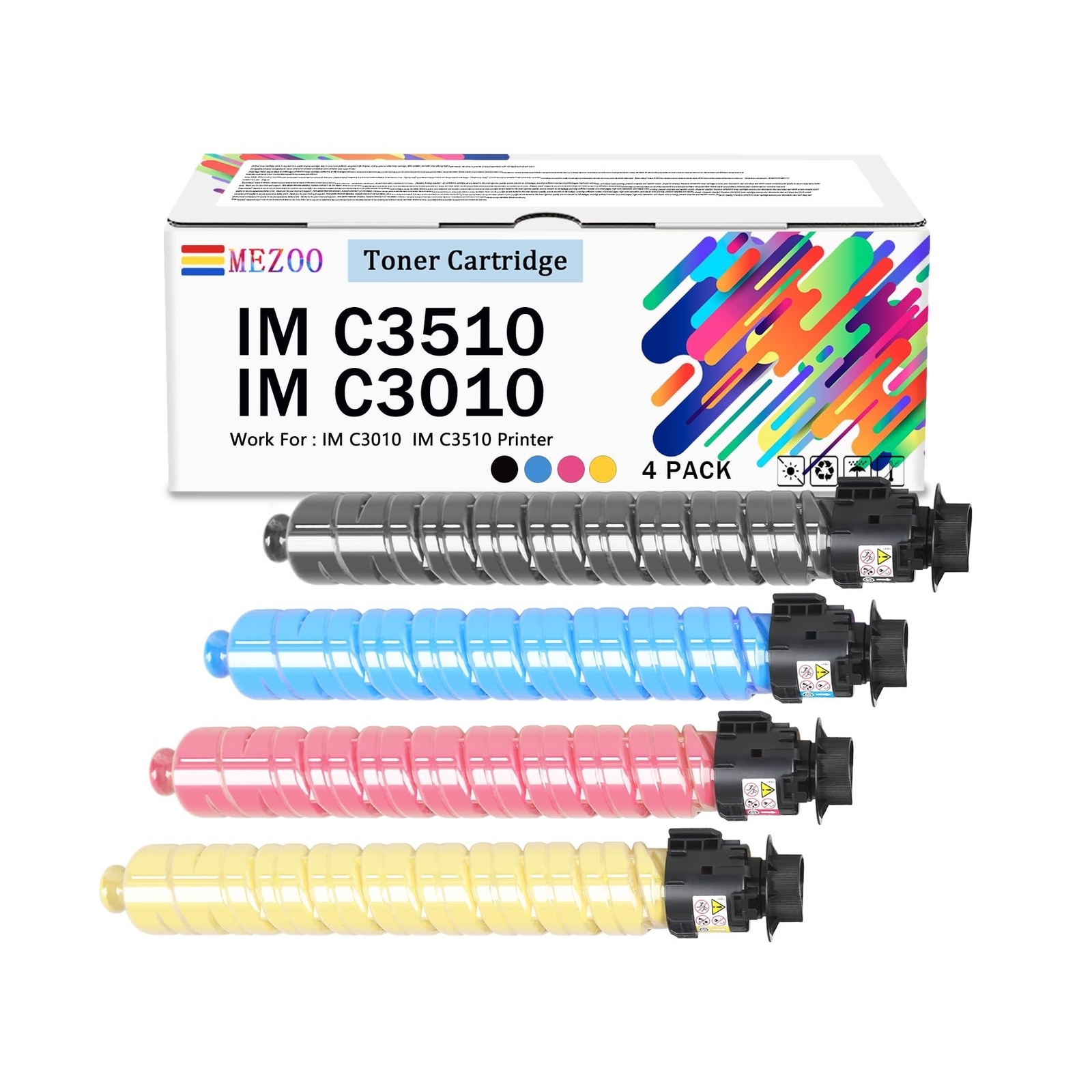 MEZOO IM C3510 IM C3010 Toner Cartridge Compatible with 842550 842553 842552 ...