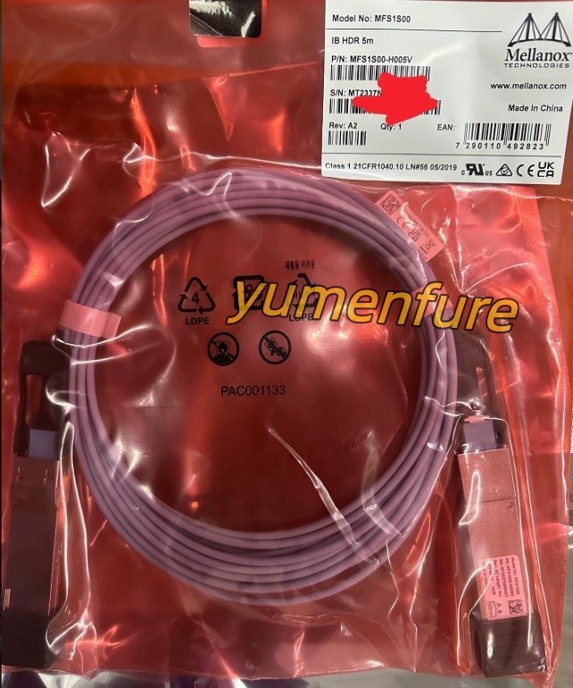 Original Mellanox MFS1S00-H005V 200G  AOC 5-meter IB cable QSFP56 5m