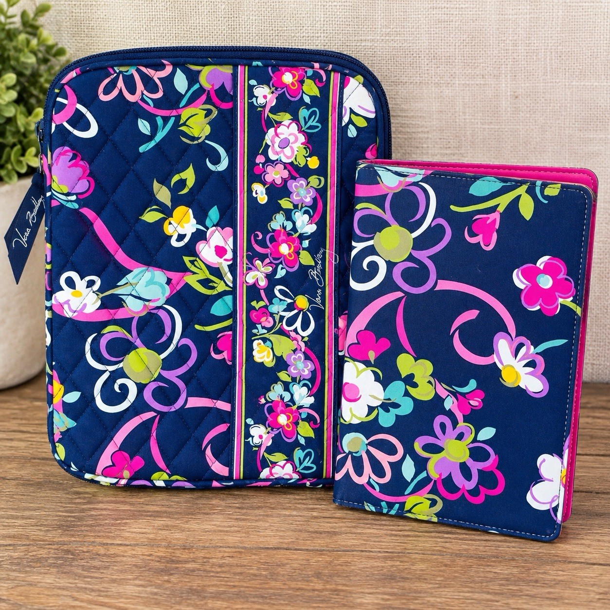 Vera Bradley Ribbons Tablet E-Reader Sleeve & Cover Set Retired Floral
