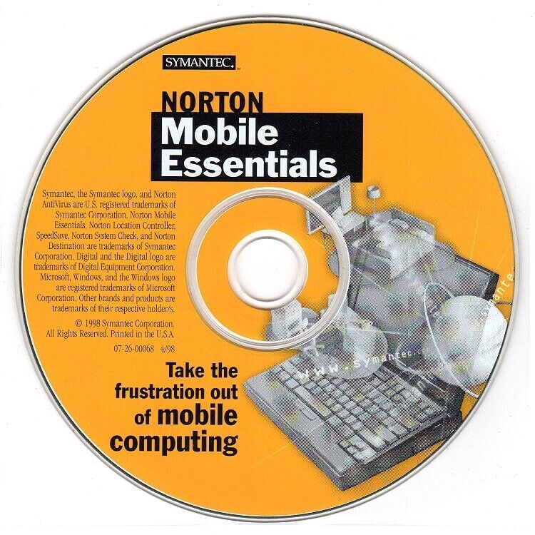 NORTON Mobile Essentials (PC-CD-ROM,1998) for Windows 95/98 - NEW CD in SLEEVE