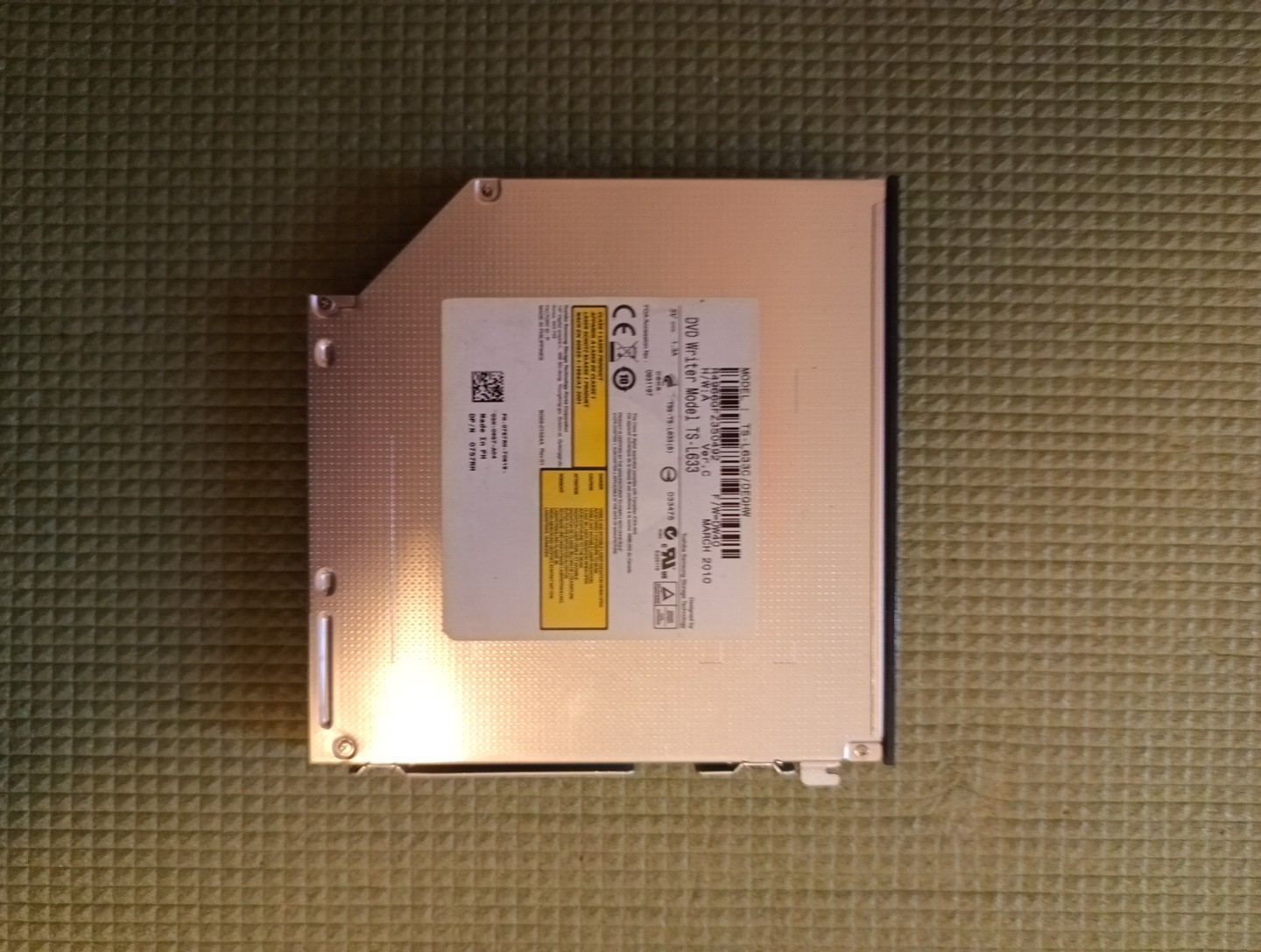 HP TS-L633 LightScribe SATA DL 12.7mm DVD+RW Drive W/ Bracket