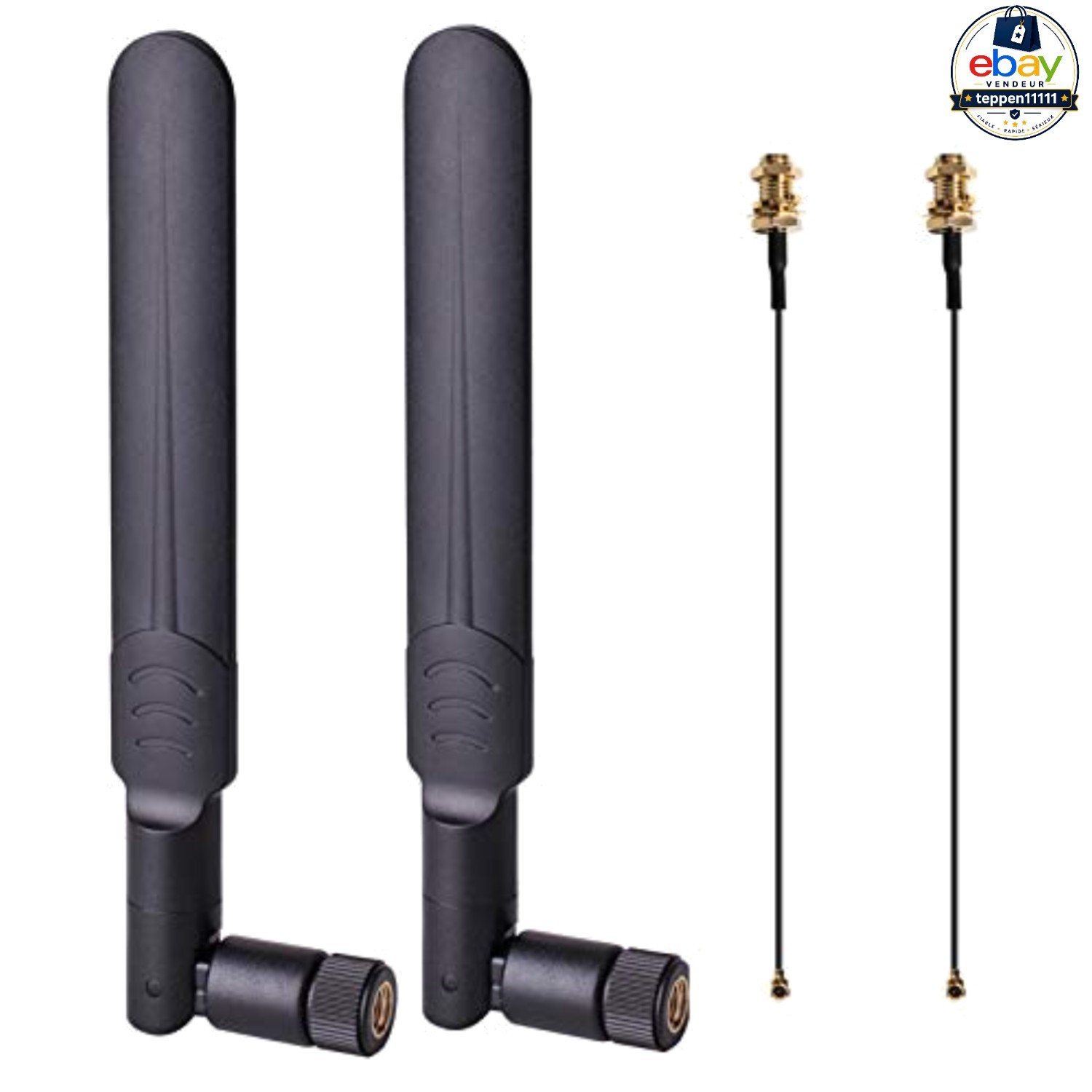 WiFi Antenna 2 Pack 8dBi Dual Band 2.4GHz 5.8GHz RP-SMA Male Omni