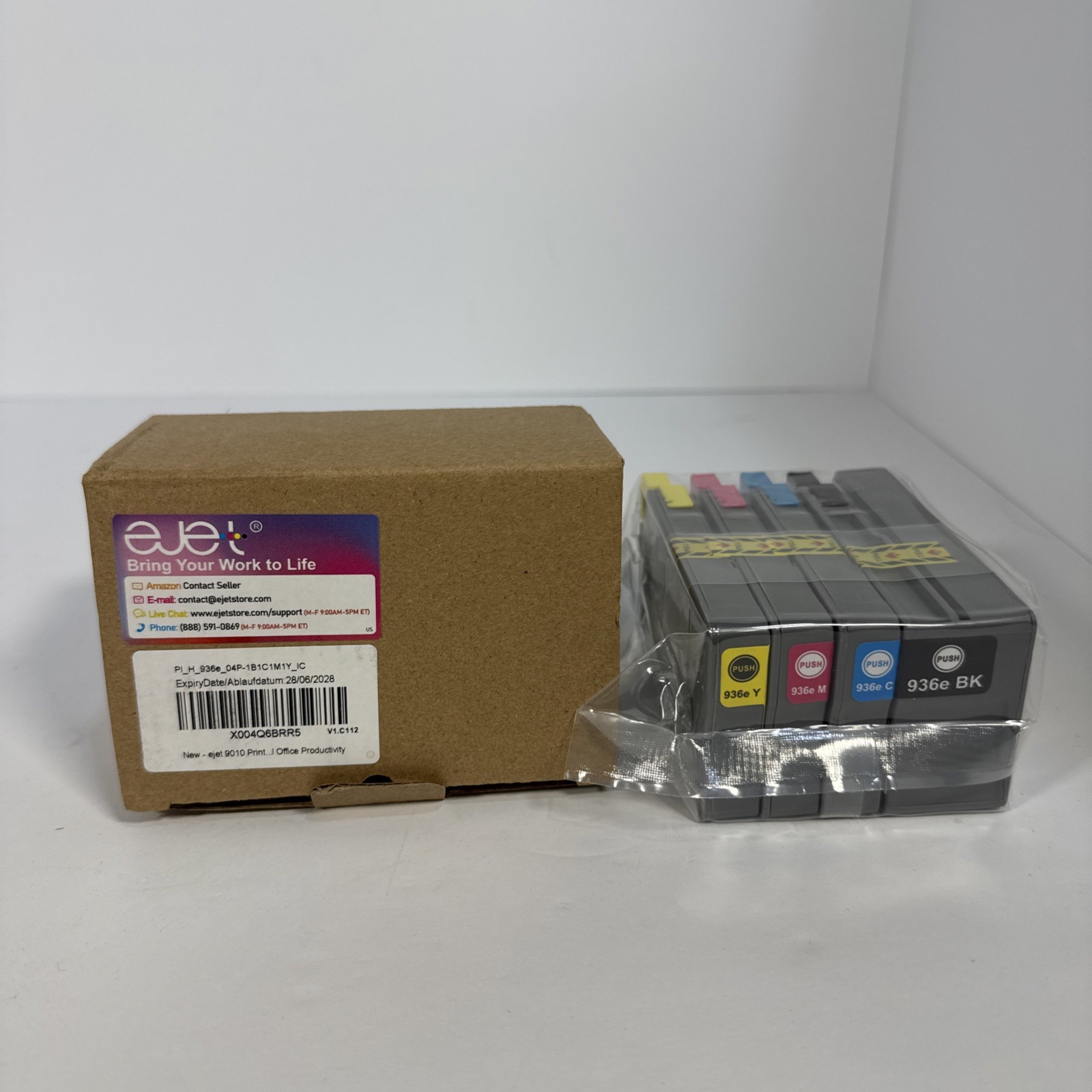 936e XL ink cartridge set for hp officejet printer black cyan magenta yellow