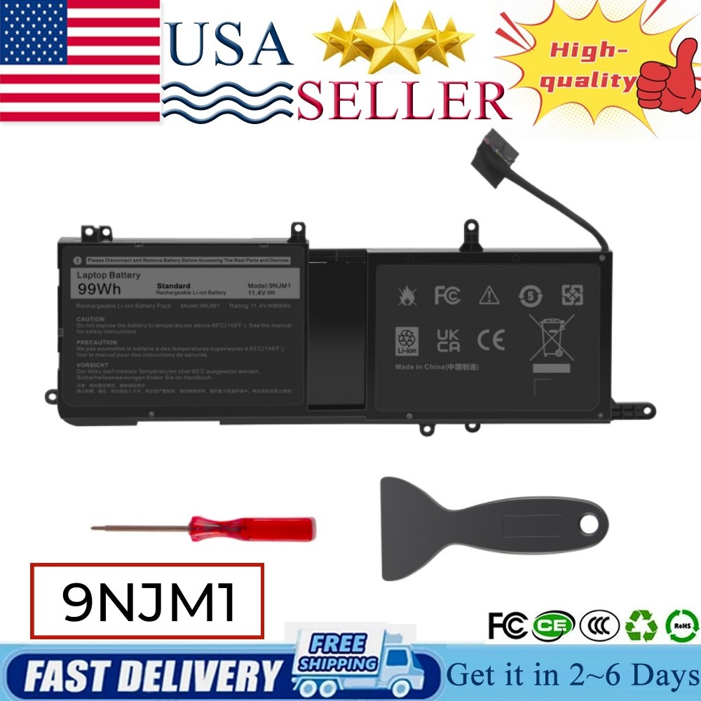 9NJM1 Battery For Dell Alienware 15 R3 R4 17 R4 R5 01D82 0546FF 0HF250 MG2YH