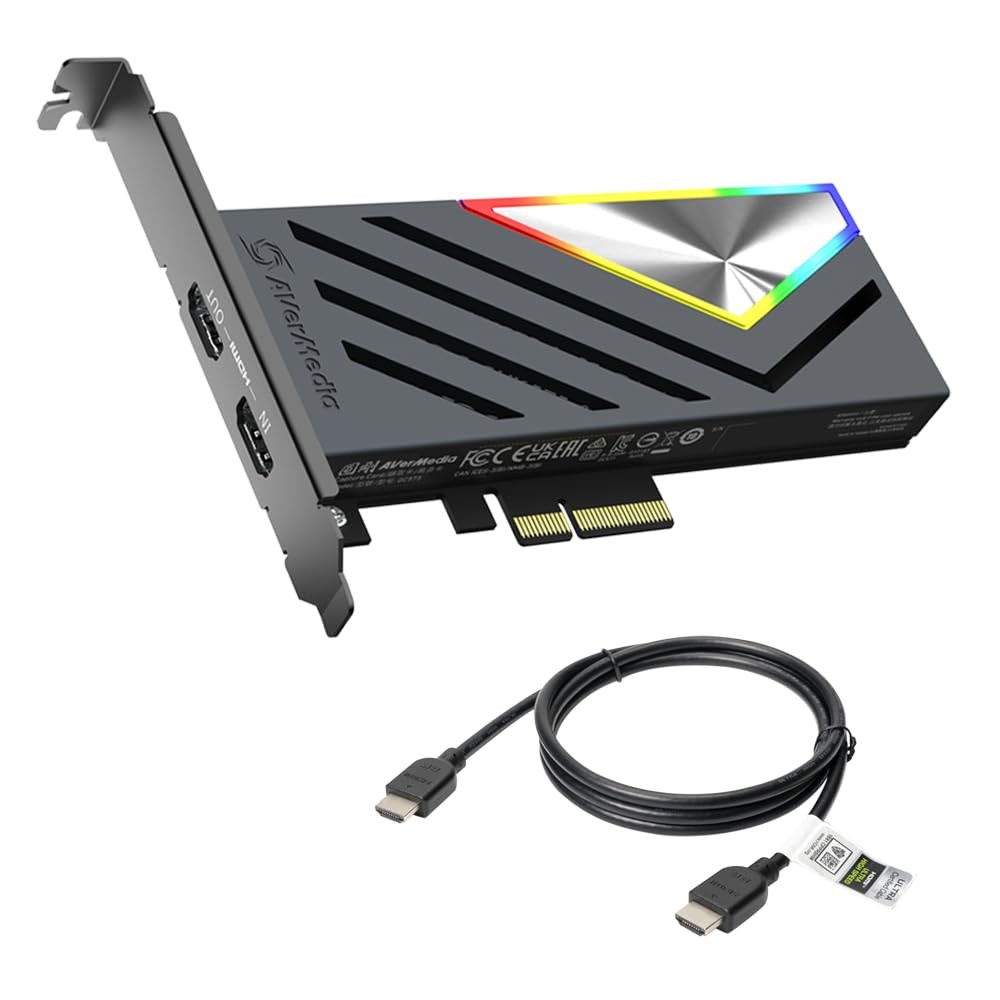 AVerMedia HDMI 2.1 Internal PCIe Capture Card for Streaming and Recording 4K60