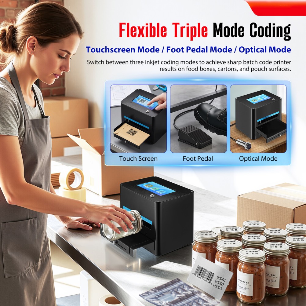 Desktop Inkjet Coding Machine for Plastic Bottle Date Batch Number Printing USA