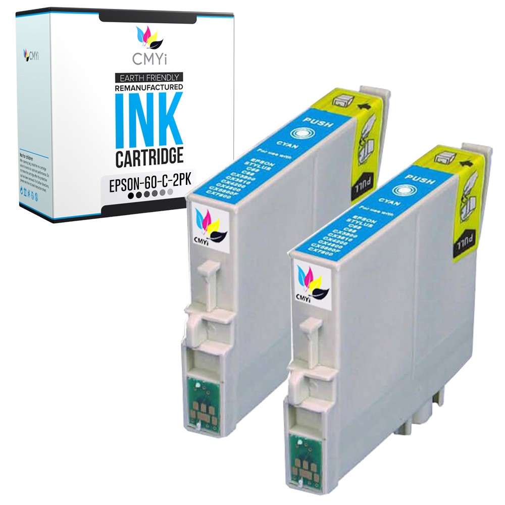 CMYi 2PK Compatible T060 Cyan Ink for Epson Stylus CX4800 CX4200 CX3810 CX3800
